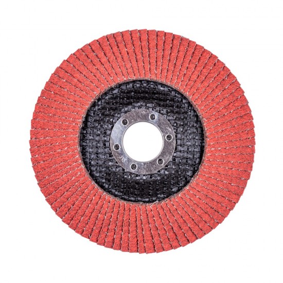 Круг лепестковый с керамическим абразивом для шлифования по нержавеющей стали FTL Everest 29 125 х 22,2 мм P80