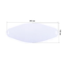 Поликарбонатное стекло внешнее 393  х 150  х 1 мм (РФ)