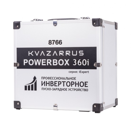 Инверторное пуско-зарядное устройство KVAZARRUS PowerBox 360i, таймер, алюминиевый кейс